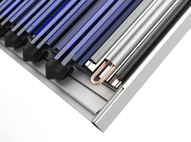 Colector solar CPC con tubería en U